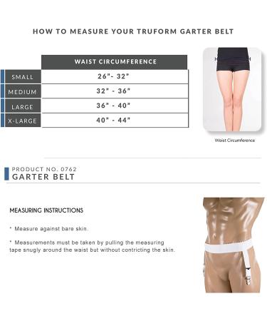 Truform Lightweight Garter Belt - White, X-Large, 2-Inch Rise - Buy Online on GoSupps.com
