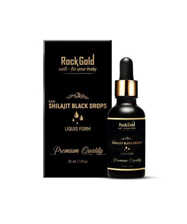 Rock Gold Shilajit | Pure shilajit Original Liquid Black Drops | Supports Stamina Gym Bodybuilding for Men & Women - 30ML