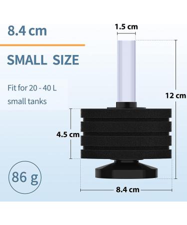 Pawfly Nano Corner Sponge Filter - Quiet Organic Foam Filter for Betta Fry Shrimp & Small Fish - Perfect for Aquariums Up to 40L - Air Pump Not Included - Buy Online on GoSupps.com