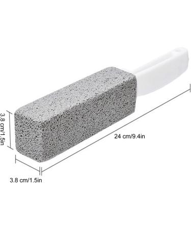 2pcs Pumice Cleaning Stone Toilet Bowl Cleaner with Curved PP Handle Hard Water Ring Remover for Bath Pool Kitchen Household Cleaning - Buy Online on GoSupps.com