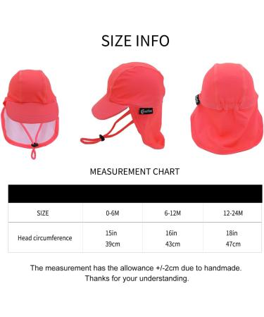 weVSwe Baby Toddler Sun Hat UPF 50+ Swim Cap with Flap Neck Protection - Bright Orange 0-6 Months - Buy Online on GoSupps.com
