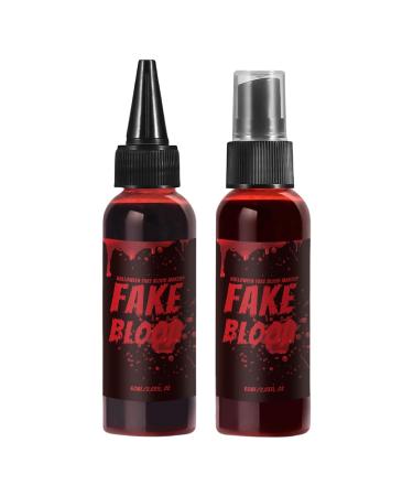 Dubbulon Washable Artificial Blood for Halloween | 60ml Halloween Makeup Kit - Safe Versatile Liquid for Cosplay Films Outdoor Parties Horror Photography Stage Performances