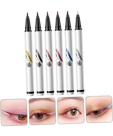 DOITOOL Makeup 6pcs Eyeliner Pencil White Eye Liner Pencils Eye Liner Cosmetic Liquid Eyeliner Make up Template - Buy Online on GoSupps.com