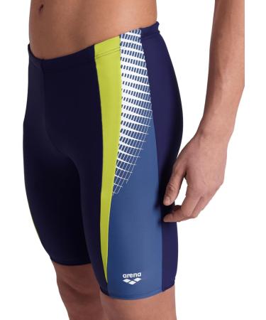 ARENA Men's M Threefold Jammer - Navy-Grey Blue/Soft Green | High-Performance Swimwear | International Shipping Available - Buy Online on GoSupps.com