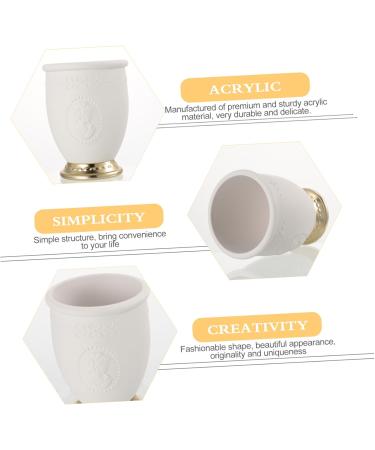 Mikinona Acrylic Organizer Embossed Brush Bucket Blush for Cheeks Pen Pot Brush Holder Brush Storage Cup Cosmetic Makeup Stand - Buy Online on GoSupps.com