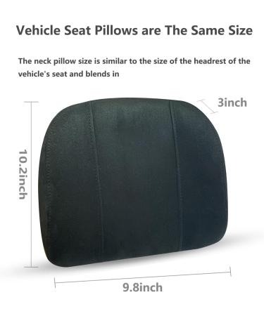 Forbell Memory Cotton Car Headrest Neck Pillow - Suede Black Car Accessories - Buy Online on GoSupps.com