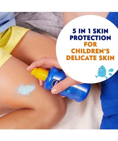 NIVEA SUN Kids Protect & Care SPF 50+ Coloured Spray - 200ml - Buy Online on GoSupps.com