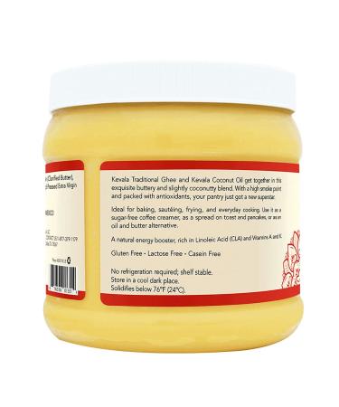 Kevala Coconut Ghee 5050 Blend - 2 lb (907 g) | All-Natural Cooking Fat - Buy Online on GoSupps.com