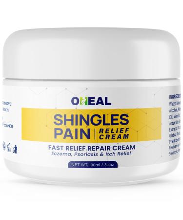 Oheal Shingles Pain Relief Cream Shingles Nerve Pain Relief Treatment Cure for Eczema Shingles Psoriasis Quick Soothing Anti Itch Cream 3.4OZ White