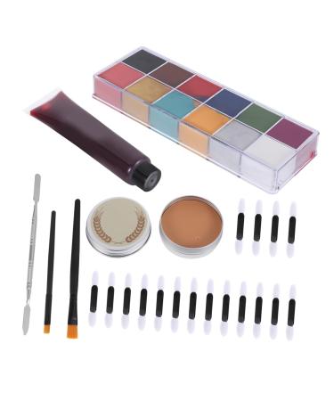 MERRYHAPY Scar Makeup Tools Makeup Coagulated Blood Fake Blood Makeup Kit Fake Eye Skeleton Face Makeup Happy Birthday Headbands Scar Wax Makeup Modeling Wax Skin Wax Plasma Cream Halloween