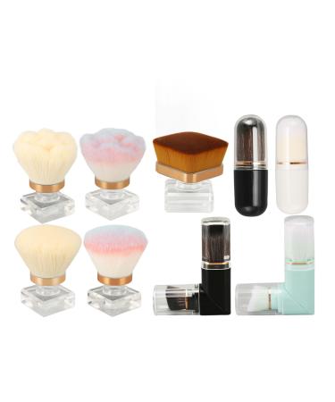 Foundation Makeup Brush 9 Pieces Loose Powder Brush Soft Hair for Blushing