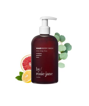 By Rosie Jane Wake Body Wash - Creamy Hydrating Body Wash Made with Eucalyptus Grapefruit & Lemon - Supports Skin Elasticity & Builds Collagen - Vegan & Non-Toxic (350ml) Wake (Grapefruit)
