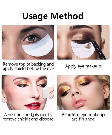 100 Pcs Eyeshadow Shields - Professional Adhesive Under Eye Crease Stickers for Makeup Artists - Perfect for Eyelashes Extension, Perming, Tinting - Lint-Free Gel Pad Included - Buy Online on GoSupps.com