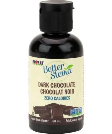 NOW Foods BetterStevia Dark Chocolate Zero-Calorie Liquid Sweetener Keto Friendly Suitable for Diabetics No Erythritol 60mL Dark Chocolate 60 ml (Pack of 1)