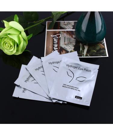 100 Pairs NonLint Under Eye Gel Patches for Eyelash Extensions Professional Eye Pad Supplies with Collagen & Hyaluronic Acids Ideal for Makeup Beauty Skincare and Eyebrow Tinting