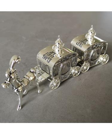 Unisaches Silver Plated My First Tooth & Curl Carriage Christening Present, 5.7 x 1.38x 2.17in