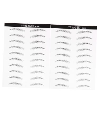 Ipetboom 2 Pairs Hair- Eyebrows Lazy Brow Sticker Eyebrow Makeup Tools Eyebrow Stickers Patch Disposable 3d