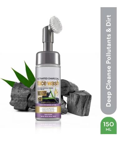 DK Skin Science Charcoal Foaming Cleanser with Integrated Facial Brush for Deep Cleansing Paraben Sulfate Silicone and Colour Free 100 ml - Buy Online on GoSupps.com