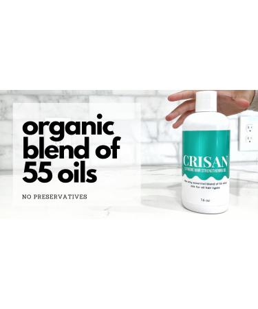CRISAN Extreme Hair Strengthening Oil - 16 oz - 55 Organic Vegan Essential and Carrier Oils - Thicken Grow and Restore Hair for Shinier Healthier Locks - Buy Online on GoSupps.com