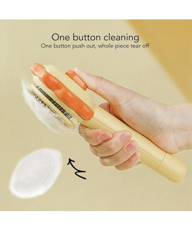Portable Cat Brush for Dogs - Comfortable Handle Safe & Rounded Protection Points (Yellow) - Buy Online on GoSupps.com
