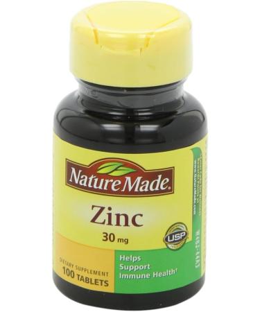 Nature Made Zinc 30mg 100 Tablets (Pack of 6) - Buy Online on GoSupps.com