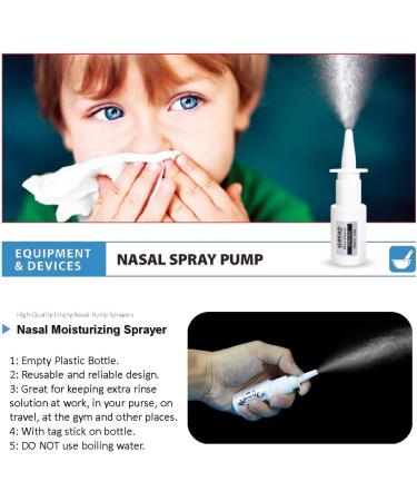 2PCS Neti Pot Sinus Rinse Kit - 300ml 10oz Nose Cleaner & Sinus Irrigation for Blocked Nose - Includes 2 Bottles, 4 Nozzles, and Nasal Spray - Buy Online on GoSupps.com