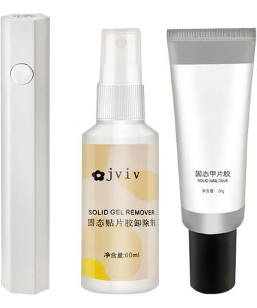  Bbbabeslk Strong Nail Glue Kit Strong Strong Nail Glue | 3pcs Nail Pressure Set UV Nail Glue Nail Art Kits Solid Nail Gel Long Lasting & Nail Art - Buy Online on GoSupps.com