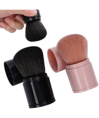 Black Pink Powder Brush Blush Brush Retractable Makeup Brush Travel Portable Loose Powder Makeup Brush for Foundation Blush and More - Buy Online on GoSupps.com
