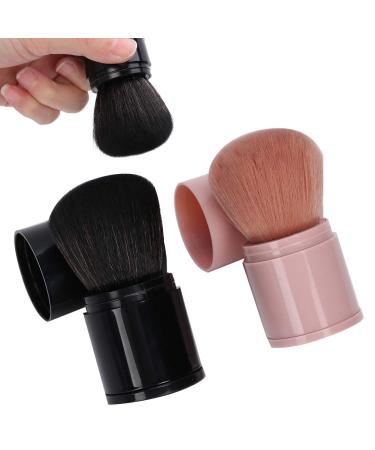 Buy Black Powder Brush | Retractable Blush & Travel Makeup Brush - Portable Loose Powder Applicator - Buy Online on GoSupps.com