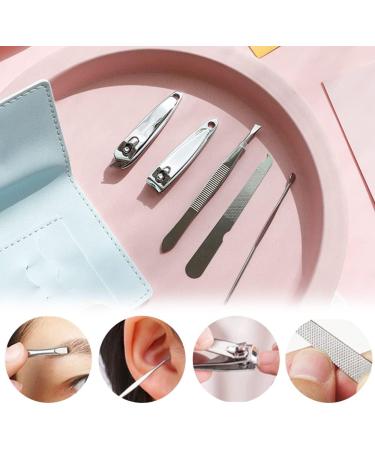 XiXiYang Nail Clippers Manicure Set 5 in 1 Stainless Steel Professional Pedicure Nail Kit Portable Nail Trimming Set Nail Cutter Thick Nails Portable - Convenient Nail Kit for Travel & Home Use(Pink) - Buy Online on GoSupps.com