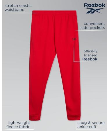 Reebok Boys' Active Joggers - 4 Pack Fleece Sweatpants (Size 4-16) Grey/Navy/Red/Teal Blue - Medium - Buy Online on GoSupps.com