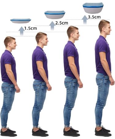 Height Increase Insole Heel Lift Inserts for Women - 3.5cm Invisible TPE Shoe Lifts - Buy Online on GoSupps.com