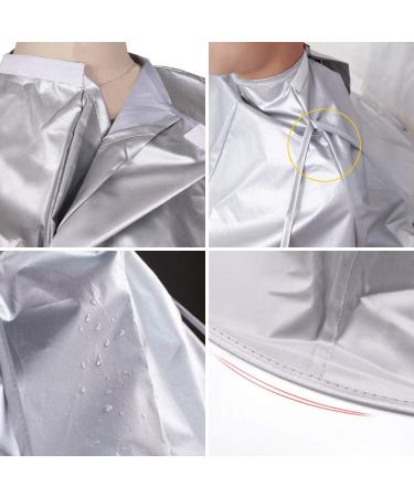 Professional Foldable Haircut Cape - Silver Gray | Salon Barber Cape for Men and Women - Buy Online on GoSupps.com
