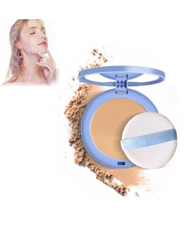 GAGK Matte Perfection Pressed Powder Matte Wet and Dry Powder Oil Control Face Pressed Powder Matte Smooth Setting Powder Waterproof Long Lasting Finishing Powder (Pure Beige)