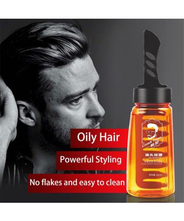 2-In-1 Man Hair Styling Gel Head Hair Cream With Wide Tooth Comb Strong Hold Hair Stying Gel Cream Grooming Hairspray (1PC) - Buy Online on GoSupps.com
