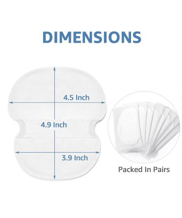 100 Pack Aoeoun Underarm Sweat Pads for Women and Men - Premium Disposable Sweat Shield for Hyperhidrosis - Comfortable and Non-Visible - Buy Online on GoSupps.com