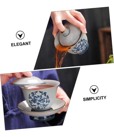 1 Set Sancai Gaiwan Kung Fu Teacup Chinese Cover Bowl China Office Drinking Teacup Ceramics Tray Assorted Color 11.3X10.5CM - Buy Online on GoSupps.com