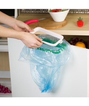 Hanging Trash Garbage Bag Holder for Kitchen Cupboard Green and White - Buy Online on GoSupps.com