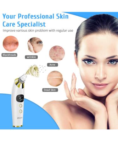 Blackhead Vacuum Remover with 5 Probes - Pore Cleanser & Extractor Device - Buy Online on GoSupps.com