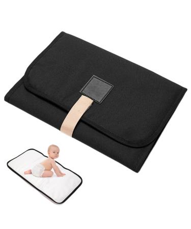 Baby changing pad portable diaper pad diaper pad for on the go baby wraps underlay for infants and toddlers breathable washable reusable black