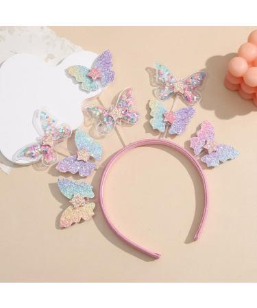JSGHGDF Glittering Powder Headband Aesthetic Butterfly Hairhoop Festival Headdress Girls Party Headwear Valentines Hairpiece - Buy Online on GoSupps.com
