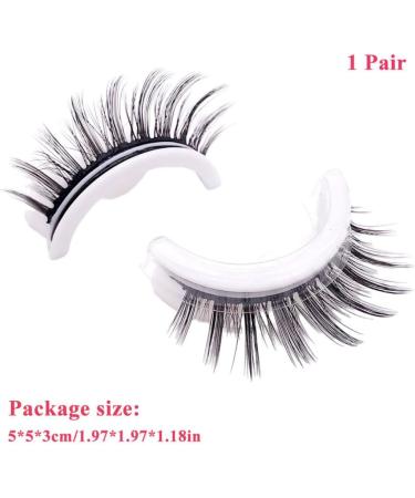 Self Adhesive Eyelashes Waterproof Thick False Lash Reusable Long Fluffy Eyelashes 1Pair. Long Style - Buy Online on GoSupps.com