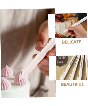 VINTORKY 4pcs Baking Pigment Pen Cakes Biscuits Edible Markers for Cookie Biscuit Marker Plastic White - Buy Online on GoSupps.com