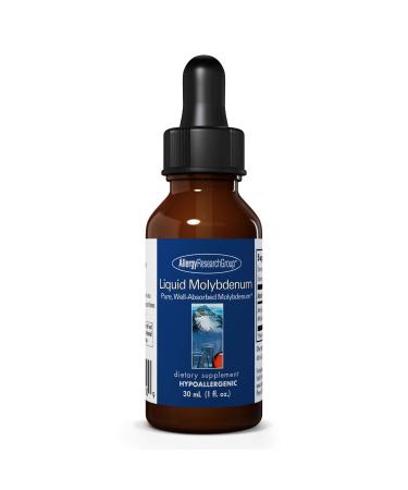 Allergy Research Group Liquid Molybdenum Supplement - Sulfur Metabolism Support Detox Uric Acid Trace Minerals 25mcg Liquid Drops - 1 Fl Oz