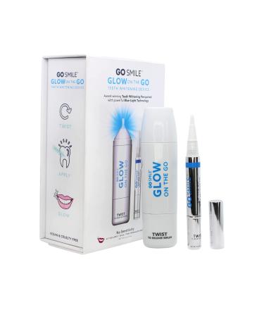 GO SMILE Glow On The Go Professional Teeth Whitening Pen with Enamel Safe Rechargeable Blue-Light Technology for Whiter Teeth  No Sensitivity - Travel Friendly Easy to Use Tooth Brightener Kit  Mint