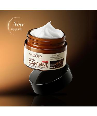 SADOER Retinol Caffeine Anti-Wrinkle Cream - Best Retinol Face Cream & Caffeine Moisturizer for Youthful Skin (1PC - Buy Online on GoSupps.com