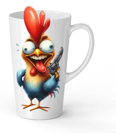 White Ceramic Kids Chicken Mug - Large 483 ml Perfect for Hot Chocolate or Milk Fun and Easy to Use - Buy Online on GoSupps.com