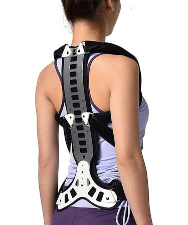 Spinal Protector Adults Lumbar Shoulder Posture Metal Back Lumbar Support Back Brace Posture Corrector For Men Women Correction Pain Relief Neck Back And Shoulder (Size : Small)