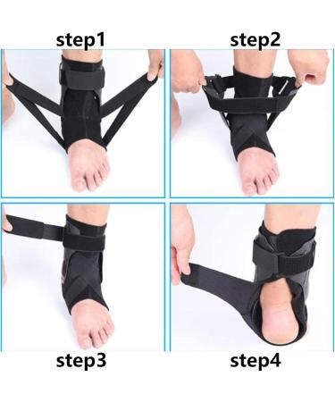 Amagogo Adjustable Ankle Brace with Side Stabilizers - Optimal Support & Comfort Black M - International Shipping Available - Buy Online on GoSupps.com