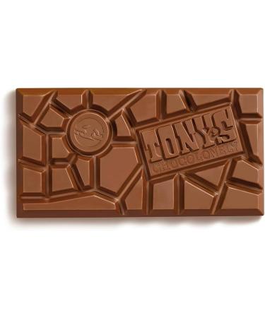 Tony's Chocolonely - Whole Milk Chocolate with Caramel Pieces Almonds Pretzel Honey Nougat and Sea Salt - 15 x 180 g - Vegetarian - Belgian Fairtrade Chocolate - Large Pack - Buy Online on GoSupps.com